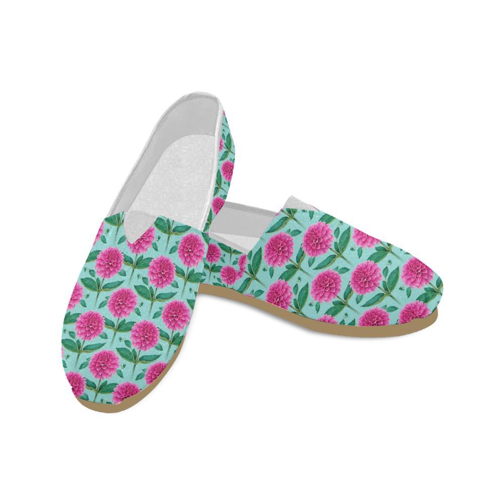 Dahlia Pattern Print Design DH08 Women Casual Shoes-JorJune.com