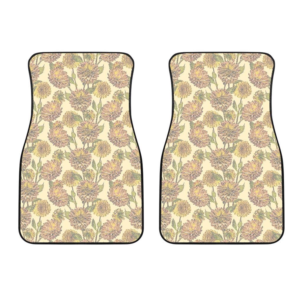 Dahlia Pattern Print Design DH09 Car Floor Mats-JorJune