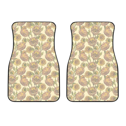 Dahlia Pattern Print Design DH09 Car Floor Mats-JorJune