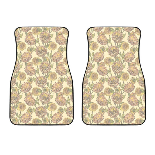 Dahlia Pattern Print Design DH09 Car Floor Mats-JorJune