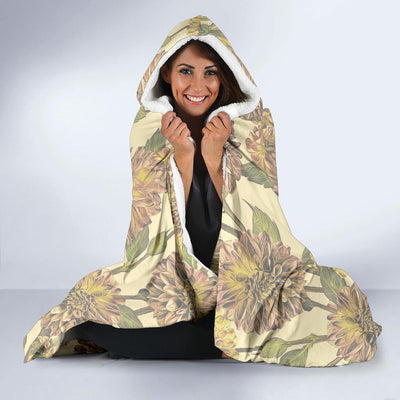 Dahlia Pattern Print Design DH09 Hooded Blanket-JORJUNE.COM