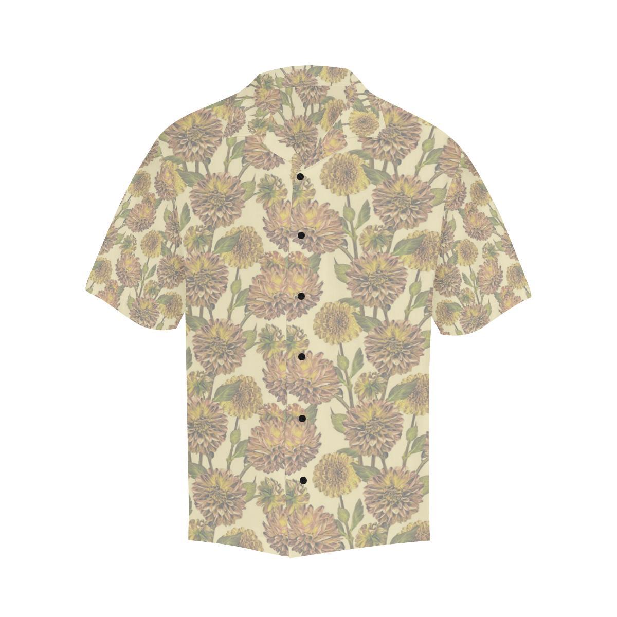 Dahlia Pattern Print Design DH09 Men Hawaiian Shirt-JorJune