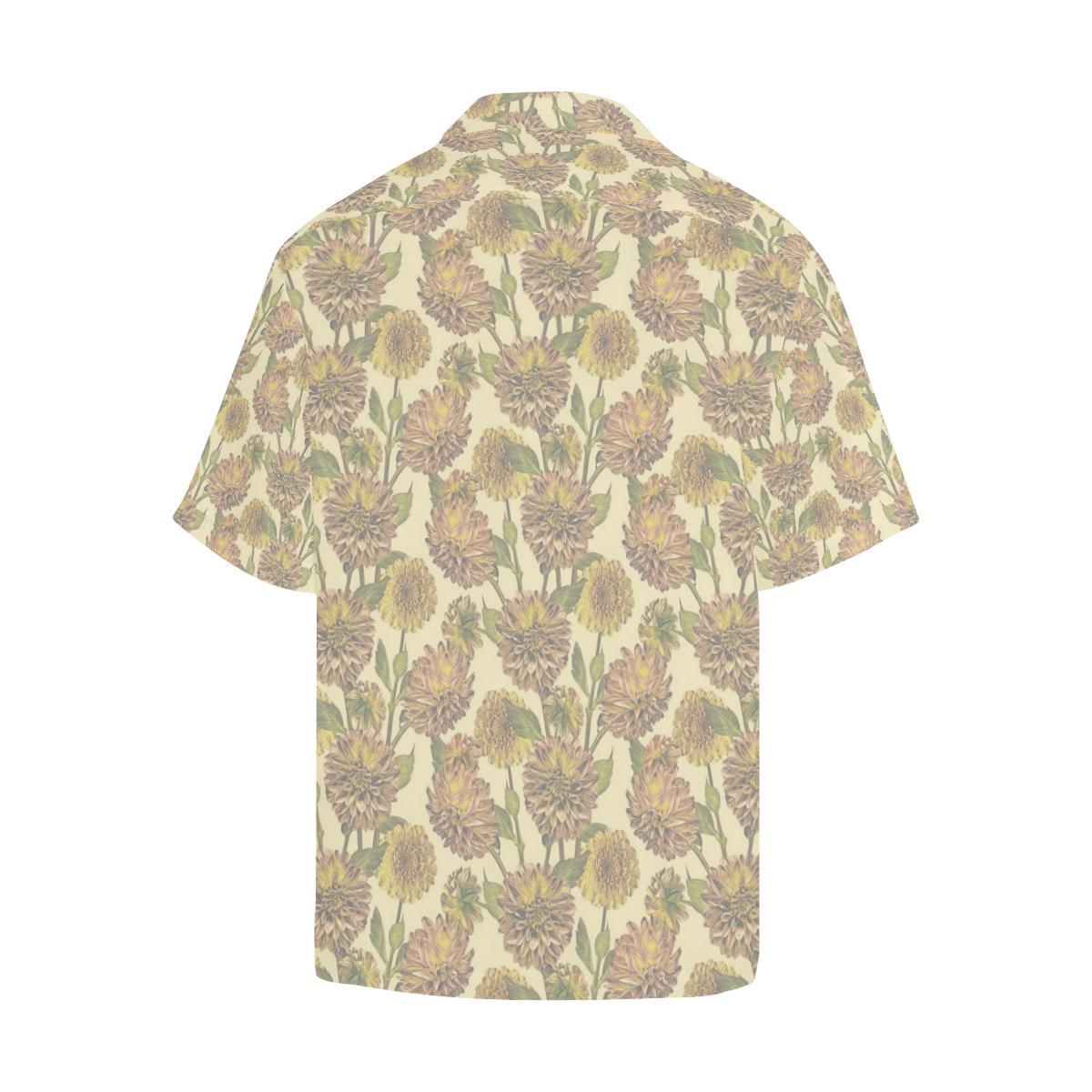 Dahlia Pattern Print Design DH09 Men Hawaiian Shirt-JorJune