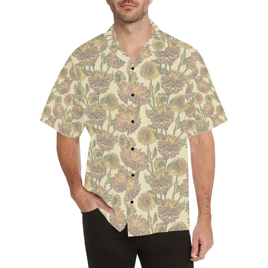Dahlia Pattern Print Design DH09 Men Hawaiian Shirt-JorJune