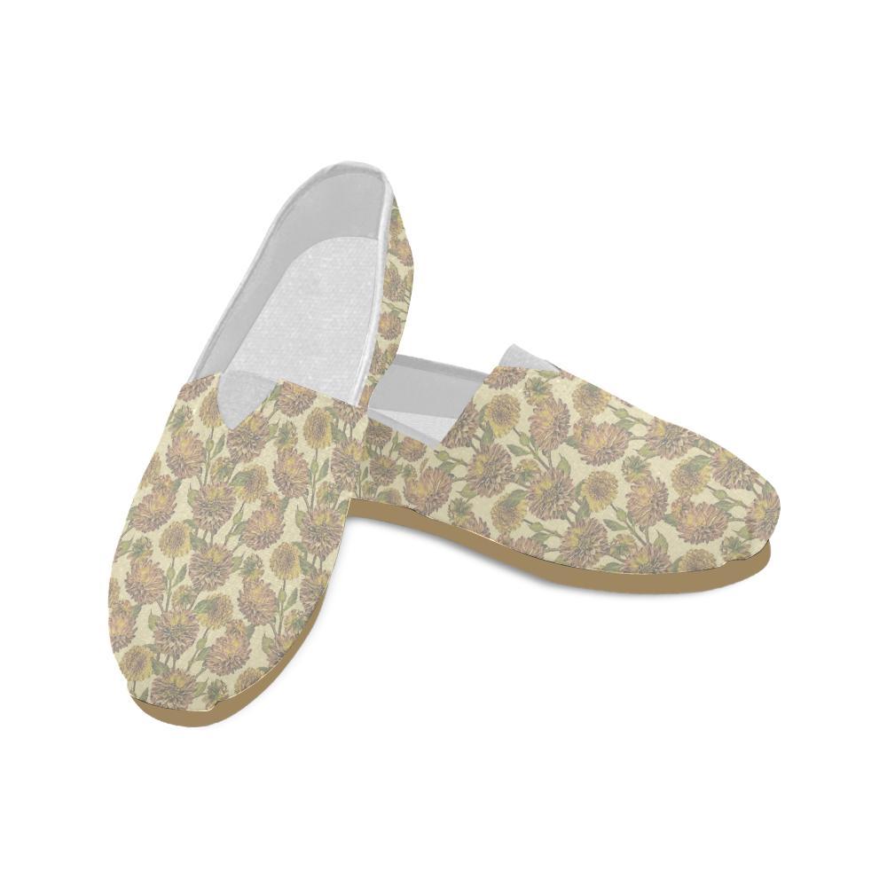 Dahlia Pattern Print Design DH09 Women Casual Shoes-JorJune.com