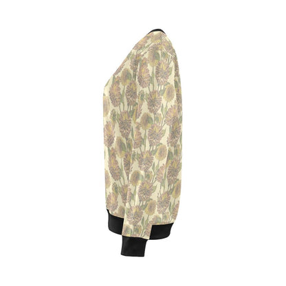 Dahlia Pattern Print Design DH09 Women Long Sleeve Sweatshirt-JorJune