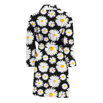 Daisy Pattern Print Design 01 Men Bathrobe-JORJUNE.COM