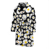 Daisy Pattern Print Design 01 Men Bathrobe-JORJUNE.COM