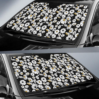 Daisy Pattern Print Design 02 Car Sun Shade-JORJUNE.COM