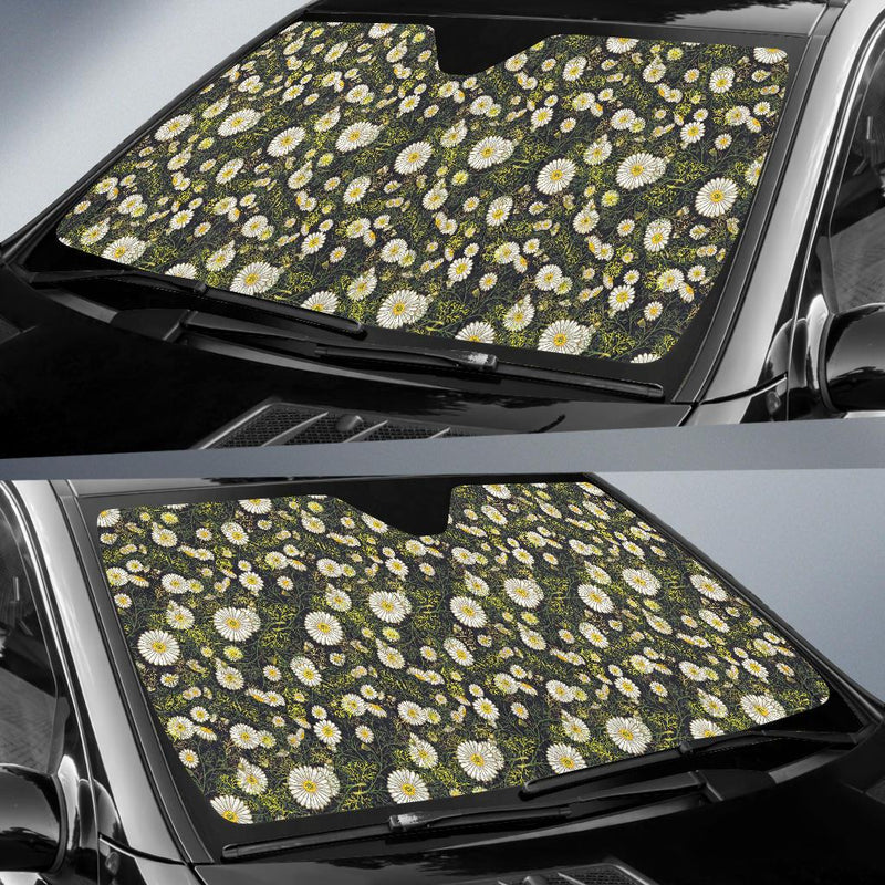 Daisy Pattern Print Design 03 Car Sun Shade-JORJUNE.COM