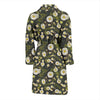 Daisy Pattern Print Design 03 Men Bathrobe-JORJUNE.COM