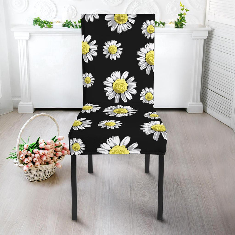 Daisy Pattern Print Design DS01 Dining Chair Slipcover-JORJUNE.COM