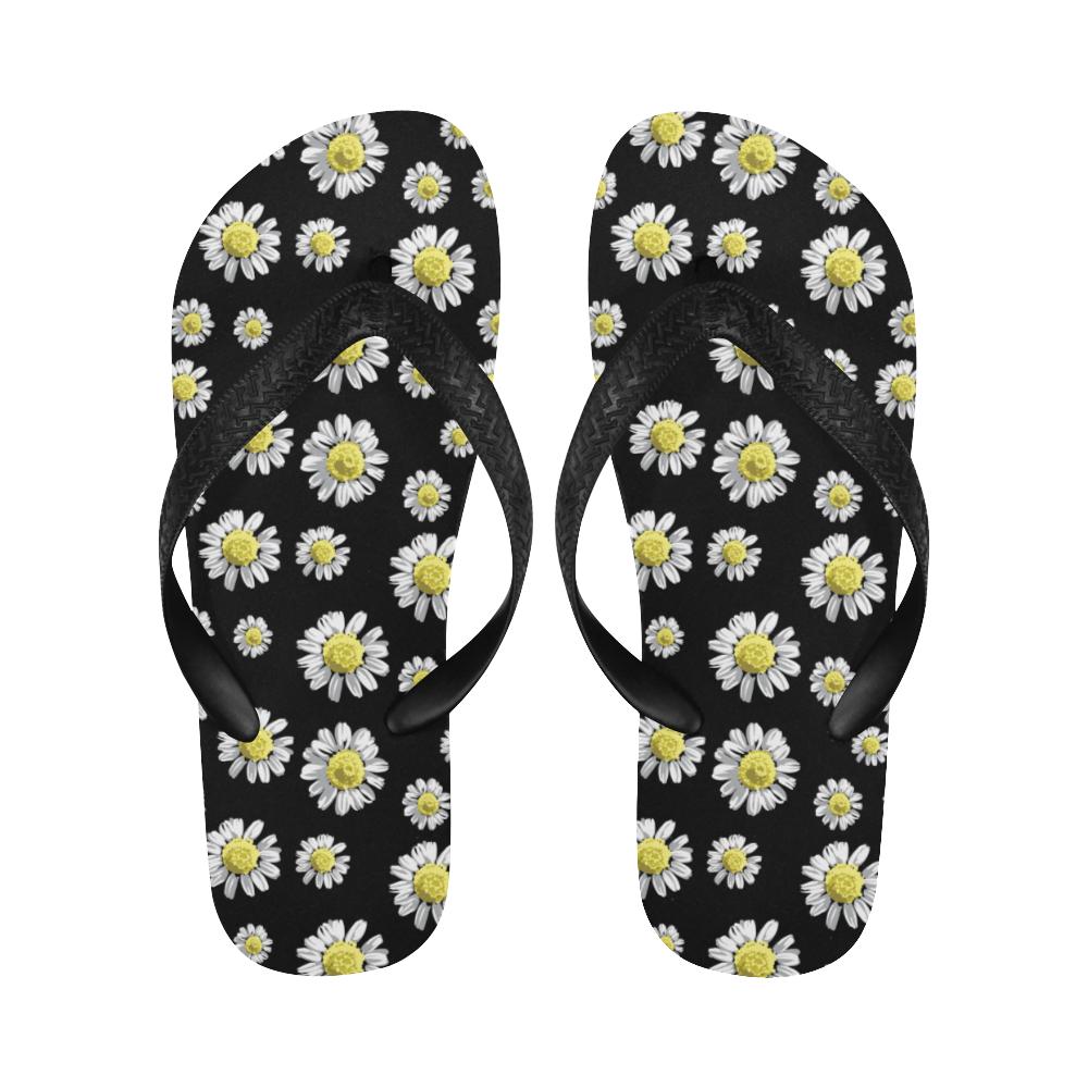 Daisy Pattern Print Design DS01 Flip Flops-JorJune