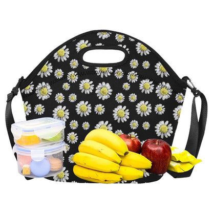 Daisy Pattern Print Design DS01 Neoprene Lunch Bag-JorJune