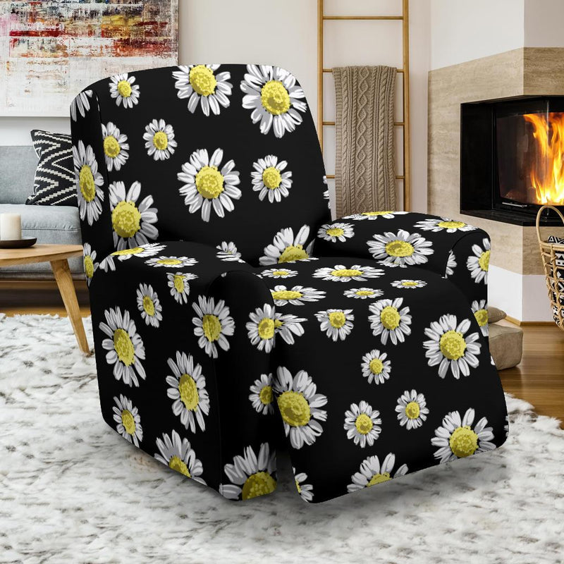 Daisy Pattern Print Design DS01 Recliner Slipcover-JORJUNE.COM