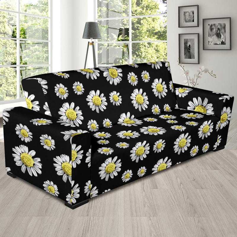 Daisy Pattern Print Design DS01 Sofa Slipcover-JORJUNE.COM