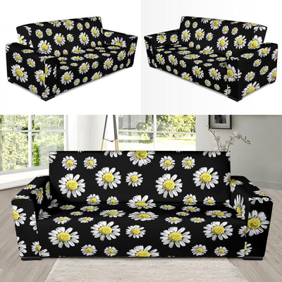 Daisy Pattern Print Design DS01 Sofa Slipcover-JORJUNE.COM