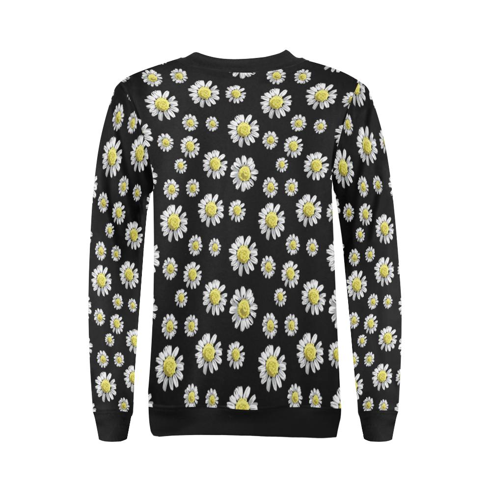 Daisy Pattern Print Design DS01 Women Long Sleeve Sweatshirt-JorJune