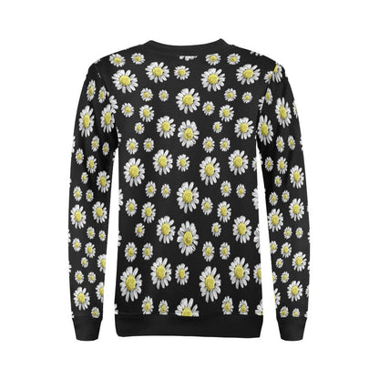 Daisy Pattern Print Design DS01 Women Long Sleeve Sweatshirt-JorJune