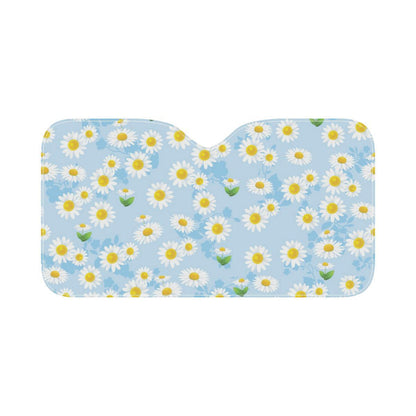Daisy Pattern Print Design DS010 Car Sun Shade-JorJune
