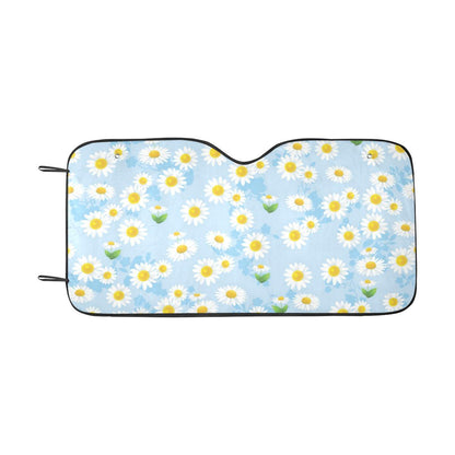 Daisy Pattern Print Design DS010 Car Sun Shade-JorJune