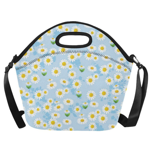 Daisy Pattern Print Design DS010 Neoprene Lunch Bag-JorJune