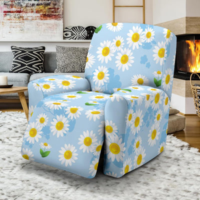 Daisy Pattern Print Design DS010 Recliner Slipcover-JORJUNE.COM