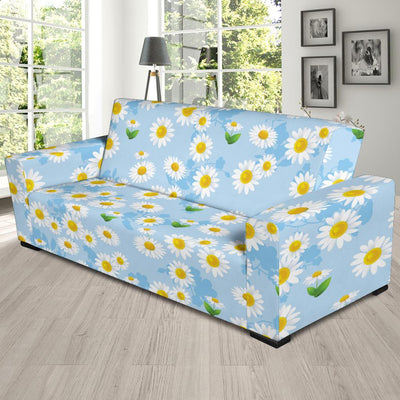 Daisy Pattern Print Design DS010 Sofa Slipcover-JORJUNE.COM