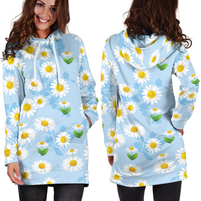 Daisy Pattern Print Design DS010 Women Hoodie Dress