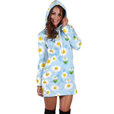 Daisy Pattern Print Design DS010 Women Hoodie Dress