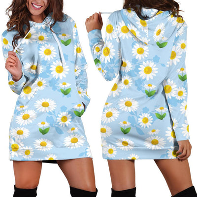 Daisy Pattern Print Design DS010 Women Hoodie Dress