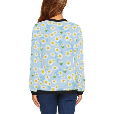 Daisy Pattern Print Design DS010 Women Long Sleeve Sweatshirt-JorJune
