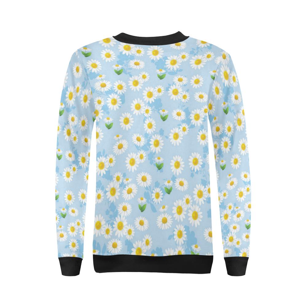 Daisy Pattern Print Design DS010 Women Long Sleeve Sweatshirt-JorJune