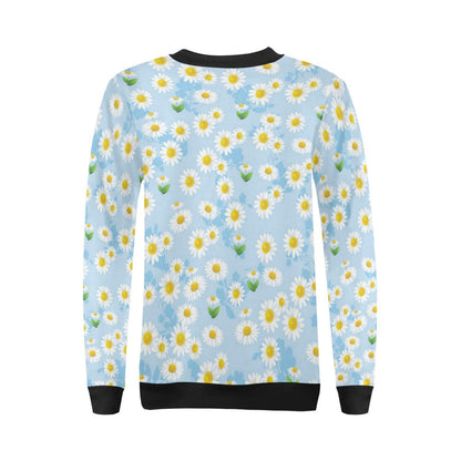 Daisy Pattern Print Design DS010 Women Long Sleeve Sweatshirt-JorJune