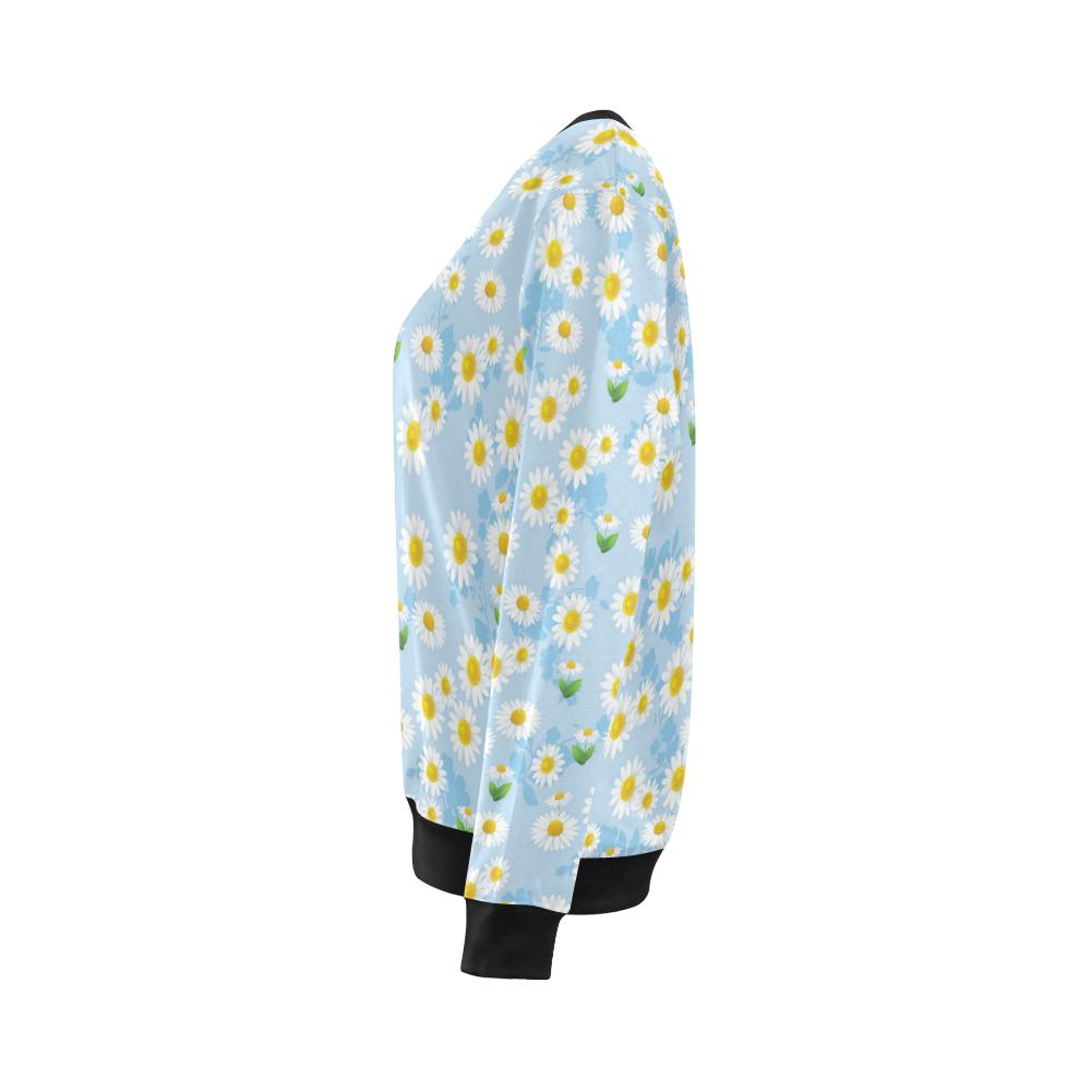 Daisy Pattern Print Design DS010 Women Long Sleeve Sweatshirt-JorJune