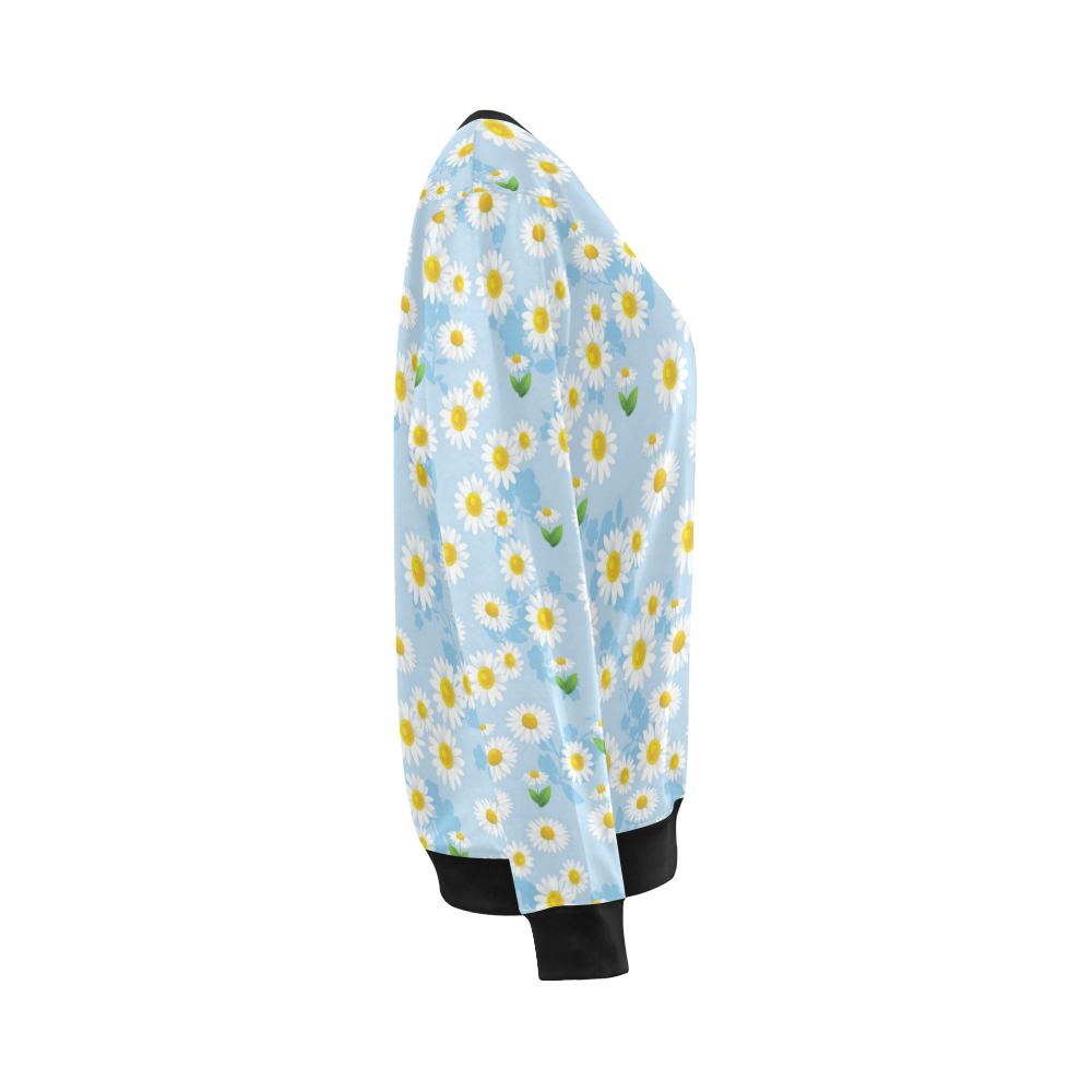 Daisy Pattern Print Design DS010 Women Long Sleeve Sweatshirt-JorJune