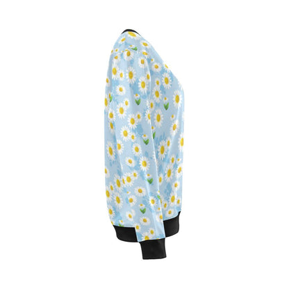 Daisy Pattern Print Design DS010 Women Long Sleeve Sweatshirt-JorJune