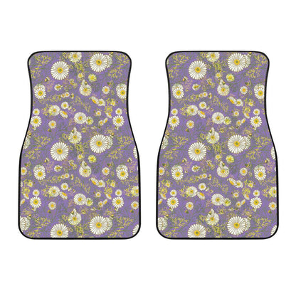 Daisy Pattern Print Design DS011 Car Floor Mats-JorJune