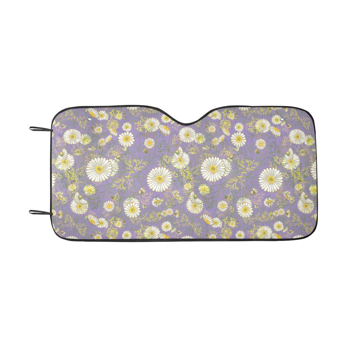 Daisy Pattern Print Design DS011 Car Sun Shade-JorJune