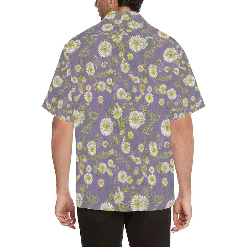 Daisy Pattern Print Design DS011 Men Hawaiian Shirt-JorJune