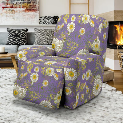 Daisy Pattern Print Design DS011 Recliner Slipcover-JORJUNE.COM