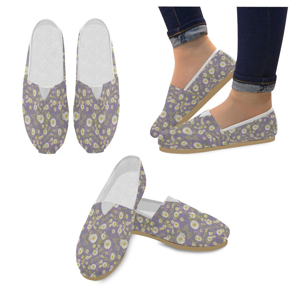 Daisy Pattern Print Design DS011 Women Casual Shoes-JorJune.com