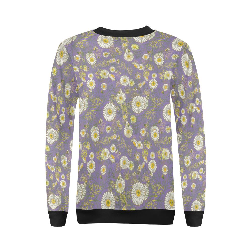 Daisy Pattern Print Design DS011 Women Long Sleeve Sweatshirt-JorJune