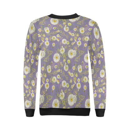 Daisy Pattern Print Design DS011 Women Long Sleeve Sweatshirt-JorJune