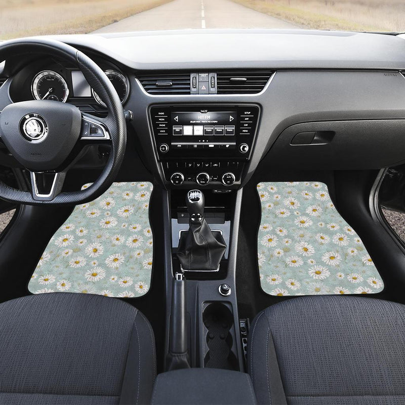 Daisy Pattern Print Design DS012 Car Floor Mats-JorJune