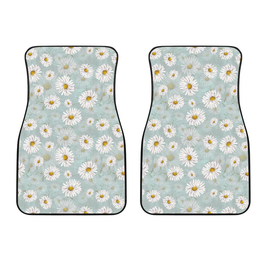 Daisy Pattern Print Design DS012 Car Floor Mats-JorJune