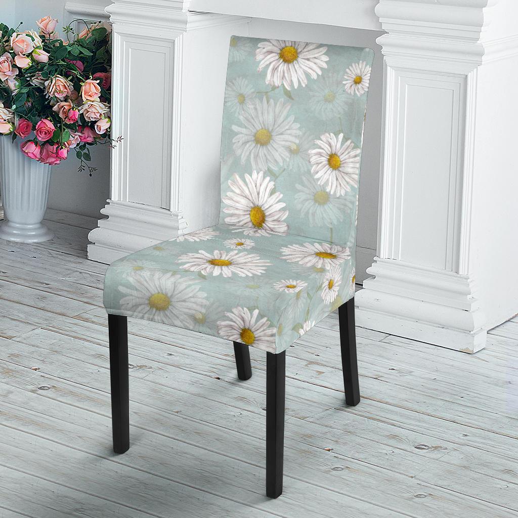 Daisy Pattern Print Design DS012 Dining Chair Slipcover-JORJUNE.COM