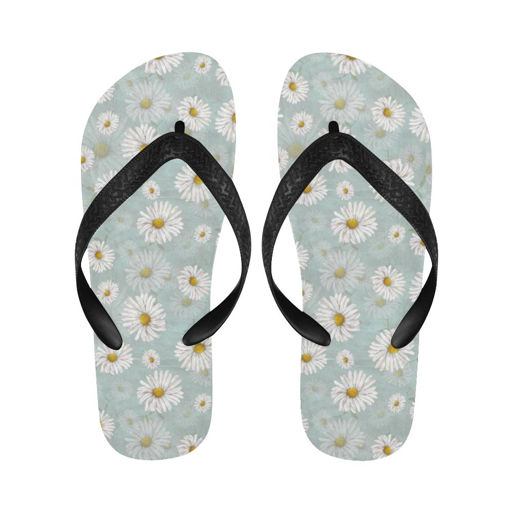 Daisy Pattern Print Design DS012 Flip Flops-JorJune