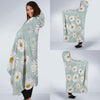 Daisy Pattern Print Design DS012 Hooded Blanket-JORJUNE.COM