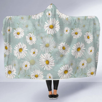 Daisy Pattern Print Design DS012 Hooded Blanket-JORJUNE.COM